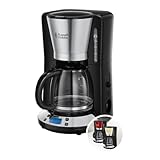 Russell Hobbs Cafetera de Goteo Victory - 15 Tazas, Jarra Cristal...