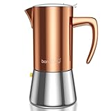 bonVIVO Cafetera Italiana – Cafetera Moka de Acero Inoxidable...